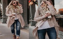 New Arrival Womens Autumn Winter Fur Fluffy Blends Warm Cardigans Coat Waterfall Jacket Outwear7935888