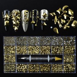 Tool Red Crystal Nail Art Tips Decoration Manicure 3d Acrylic Glitter Rhinestones Gems Beads Mixed Shape Bulk Price
