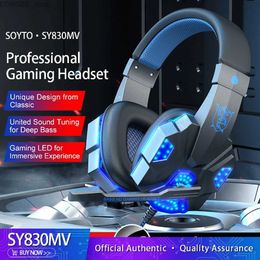 Cell Phone Earphones Luxury LED Light Wired Gaming Headphones With Microphone Noise-cancelling Gamer Headset for PC Computer Laptop PS4 PS5 Xbox Y2404072AAN