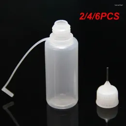 Storage Bottles 2/4/6PCS Needle Tube Empty Plastic Bottle Sub-bottling PE Pinhole Refueling Squeeze Pointed Mouth Soft