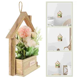 Decorative Flowers Bedrooms Decor Artificial Flower Hanging Basket Plant Plants Outdoors Fake Baskets Silk Cloth Home Wall Decors Kitchen