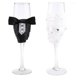 Wine Glasses 2 Pcs Crystal Champagne Glass Wedding Toasting Flutes Drink Cup Party Marriage