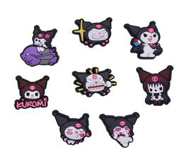 Anime charms wholesale Dark funny Kuromi cartoon charms shoe accessories pvc decoration buckle soft rubber charms fast ship5851889