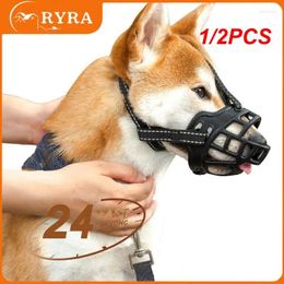 Dog Collars 1/2PCS Soft Glue Adjustable Muzzle Anti-biting Chewing Mask Breathable Durable Strong Basket