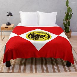 Blankets MMPR Red Ranger With Coin Throw Blanket Camping Furry