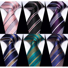Bow Ties Luxury Men's Business Striped Necktie Corbatas Para Hombre Wedding Green Black Tie For Man Party Tuxedo Accessory Gifts