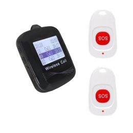 Accessories Wireless Nurse System Waterproof Watch Receiver + SOS Emergency Call Buttons White For Hospital Clinic Nursing Home