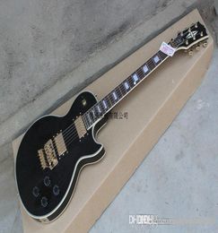 Lp Custom Black Electric Guitar with Floyd Rose Tremolo Custom Shop Maple Fretboard guitar5405500