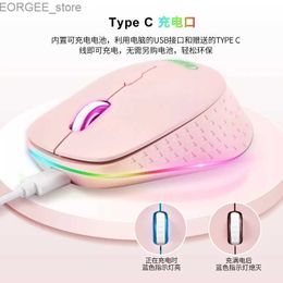 Mice laptop desktop computer charging RGB emitting dual mode USB Raton inalambrico wireless Bluetooth mouse silent Y240407