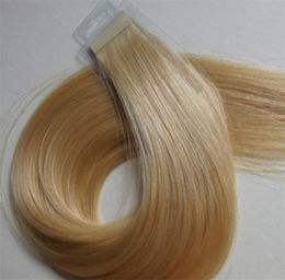 Whole 10ARussian Remy Extensions Double Drawn Pu Tape In Hair Extensions Virgin 100 Human Hair dhl7336077