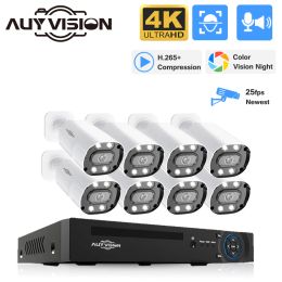 System 8CH 25Fps 5MP POE NVR Security Protection System Kit CCTV Two Way Audio AI Face Detect Outdoor Video Surveillance IP Camera Set