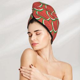 Towel Girl Hair Drying Hat Cute Watermelon Cap Bath MicrofiberTowel Absorption Turban