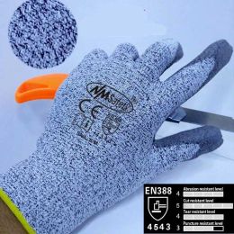 Cameras Nmsafety 1/3/5/10/20 Pairs Antiknife Security Protection Glove with Hppe Liner Cut Resistant Safety Working Gloves