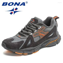 Casual Shoes BONA Excellent Style Men Running Lace Up Athletic Outdoor Walking Comfortable Sneakers Ventilate Free