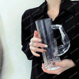 Wine Glasses Glass Mug Creative Breakfast Milk Coffee Cup Drinkware Transparent Party Beer Large Capacity
