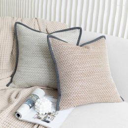 Pillow Luxury Wave Geometric Cover Decorative Case Modern Linen Blend Fabric Sofa Warm Home Bed Coussin