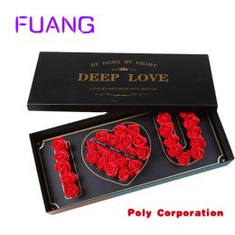 Mailers Custom Wholesale I Love You Rose Flower Arrangement Gift Paper Boxes Wedding Gift Floral Boxes Mother's Dpacking box for small
