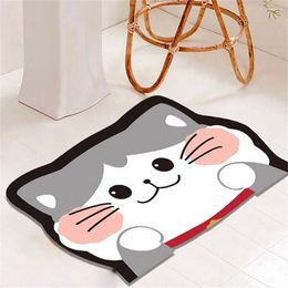 Bath Mats Shower Room Rug Toilet Kitchen Door Lovely Pattern Design Cartoon Shape Absorbent Non Slip Bathroom Accessories Carpet