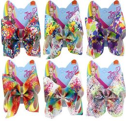 New 2020 8inch jojo siwa girls hair clips Colourful jojo siwa bows girls barrettes designer hair accessories baby BB clip1283333