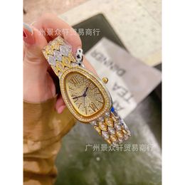 B Watch Fashion Designer Women Luxury Seduttori Serpenti Wristwatch Gilded Snake Shadow Full Diamond Women's Shaped Quartz Band Batch TN1W 20QP