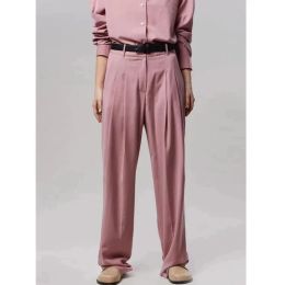 Women's New Summer Pants Plus Size Wool Worsted Fashion Drop Feel Compassionate Versatile for Women Straight Leg Pants