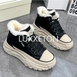 Boots Thick Soled And High Cut Autumn Winter Cotton Plush Insulation Versatile Casual Lightweight Sponge Cake Shoes