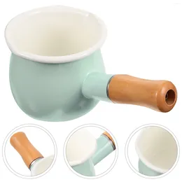 Mugs Small Pot Food Cooking Kitchen Milk Stockpot Enamel Cookware Saucepan Butter Melting