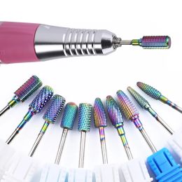 Dryers Clou Beaute Colour Nail Drill Bits Set Milling Cutter Electric Manicure Pedicure Hine Nail Art Drill Nail Polish Accessories