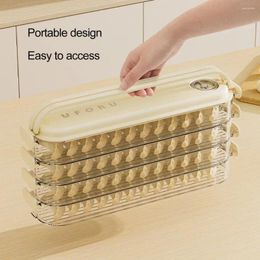 Storage Bottles Stackable Dumpling Box Transparent Keep Dumplings Refrigerator With This Sealed Food Container Leak-proof