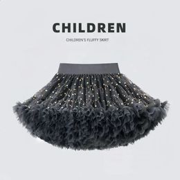 Lush Small Baby Girls Tutu Skirt for Kids Children Puffy Tulle Skirts for Girl born Party Princess Girl Clothes 1-15 Yrs B023 240325