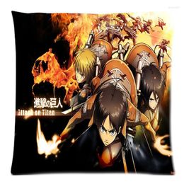 Pillow Attack On Titan Two Side Cover Custom Designed Polyester Case Decoration Gift Waist 18"x18"