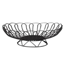 Baskets 594C Wrought Iron Fruit Basket Metal Storage Organizer Bowl Table Snacks Display Tray Children Girl Boy Birthday Present