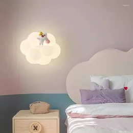 Wall Lamps Kitten Lights On The Clouds Children's Room LED Minimalist Modern Cartoon Nursery Boy Girl Bedroom Bedside Light