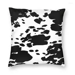 Pillow Modern Cowhide Faux Leather Case Home Decorative Animal Fur Texture S Throw For Sofa Double-sided Printing