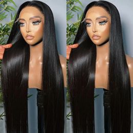 250 Density Remy Brazilian Bone Straight 13x4 13x6 Transparent Lace Frontal Human Hair Wig for Women Pre Plucked 4x4 Bob Wigs