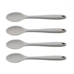 Spoons 4 Pcs Silicone Spoon Honey Kitchen Supplies Serving Non-stick Silica Gel Utensils Home Cooking Tools