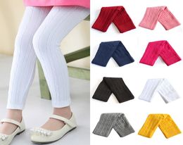 Kids Elastic Leggings 9 Colours Solid Tight Trousers Big Girls Spring Autumn Knitted Pants Teens Toddler Tights US 0606093401675