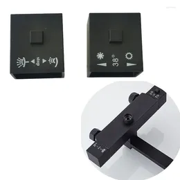 Bath Accessory Set 1 Pair Square Shower Temperature Control Handle Knob Black Thermostatic Mixer Bathroom Fixture