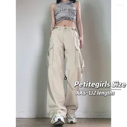 Women's Pants American High Street Work Women 150cm Petite Girls Waist Straight Narrow Version Casual XS Appear Nine-point