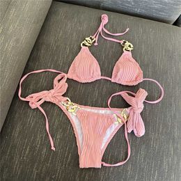 Women's Swimwear Micro Bikini Sexy Women Swimwear Push Up Swimsuit Female Biquini Thong Brazilian Bikinis Set Solid Swimming Suits Beachwear J240403