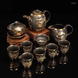 Teaware Sets Vintage Traditional Tea Set Black Kungfu Antique Strainer China Services Yerba Mug Teapot Conjunto De Cha Cup