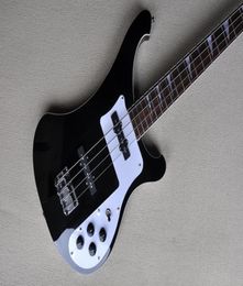 Factory Custom Black Electric Bass Guitar with 4 StringsWhite PickguardRosewood FingerboardChrome HardwaresOffer Customized1408997