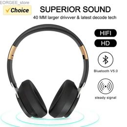 Cell Phone Earphones 07S wireless earphones foldable and adjustable stereo gaming earphones Bluetooth+TF Play+3.5mm AUX 3-mode HIFI heavy-duty bass earphones Y240407