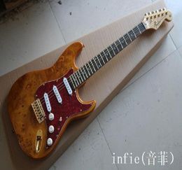 factory whole ST Rosewood fingerboard 6 string Electric Guitar Golden hardware8185777