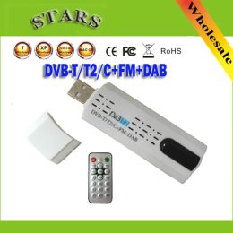 Box Digital Antenna USB 2.0 HDTV TV Remote Tuner Recorder Receiver for DVBT2/DVBT/DVBC/FM/DAB for Laptop Wholesale Free Shipping