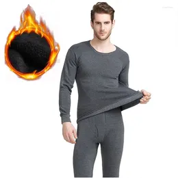 Men's Thermal Underwear Winter Long Johns Men Cotton Polyester Thick Set Keep Warm For Russia Canada And Europe