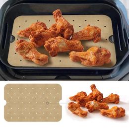 Disposable Dinnerware 100PCS Air Fryer Paper Oil-absorbing -grade High Temperature Resistant Baking Kitchen Pan Pad Oil