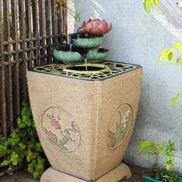 Decorative Plates Decoration Terrace Balcony Top Floor Landscaping Landscape Chinese Style Fountain Water