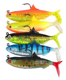 10PCS Mixed Color Fishing Bionic Soft Baits 105cm 21g Soft Lead Fishing Lures Wobblers Artificial Silicone Baits8927529