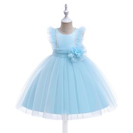 Bright White Pink Blue Champagne Jewel Girl's Birthday/Party Dresses Girl's Pageant Dresses Flower Girl Dresses Girls Everyday Skirts Kids' Wear SZ 2-10 D406241